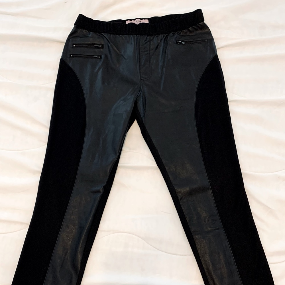 Nicole Richie Leather/Ponte Legging/Pant